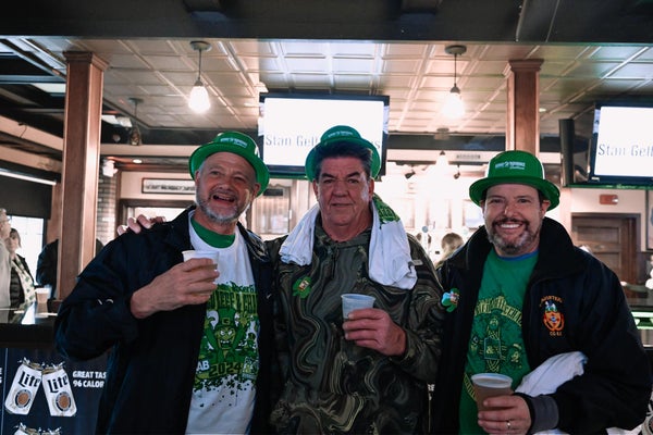 Corned Beef Chaos Group photo in green hats