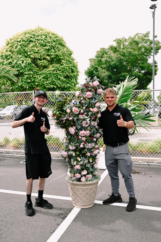 Famous Food Festival Posing With Flowers