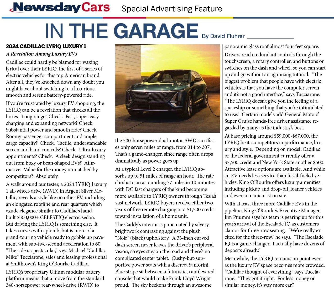 Newsday Cars Article