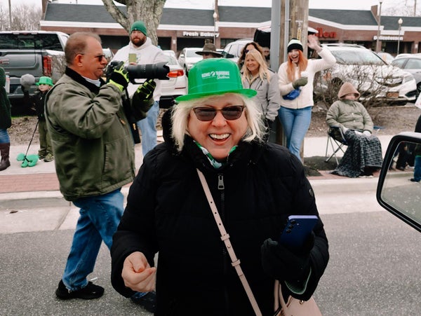 Saint Patrick's Day Parade woman smiling